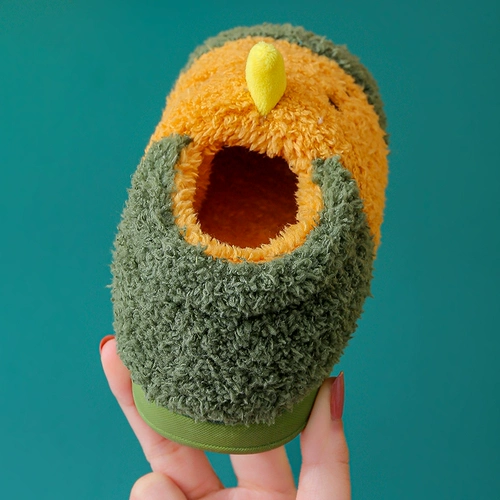 Детские утепленные туфли подходит для мужчин и женщин, нескользящий мультяшный милый динозавр, тапочки, мягкая подошва