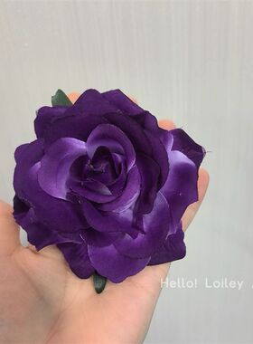 纯欲美人~韵味紫色系仿真兰花氛围感头花舞台演出发饰玫瑰花发夹