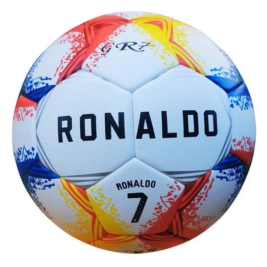 C罗欧冠正品质真皮耐磨比赛足球纪念款儿童5号成人学生中考足球
