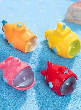 微景观海洋造景迷你潜水艇摆件水族鱼缸装饰品解压治愈系小物件