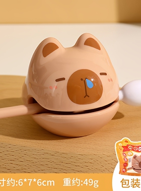 敲打木鱼解压玩具枪回答我情绪摆件卡皮巴拉治愈青蛙生肖羊奶龙