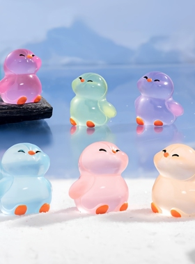 抬头企鹅动物公仔微景观DIY