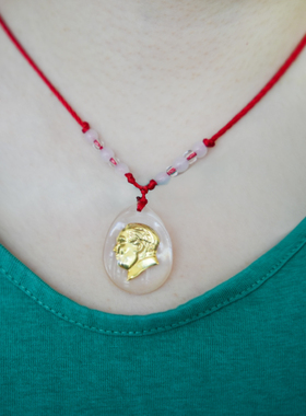 铜合金仿水晶装饰品合金摆件伟人头像配饰饰品守护摆件