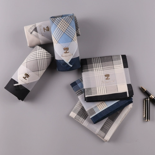 往季 Хлопковый классический носовой платок, мягкий комфортный шарф, хорошо впитывает воду