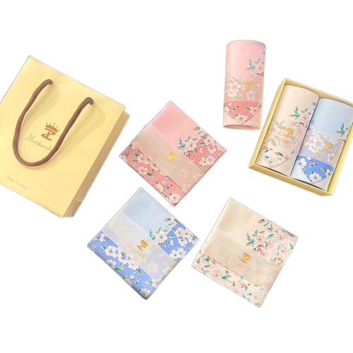 Носовой платок, хлопковый мягкий ретро японский шарф