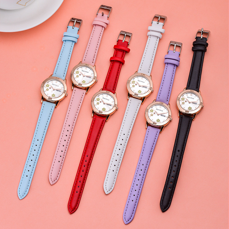 刻字女孩小学生防水夜光日历电子表 丹慕斯国产腕表