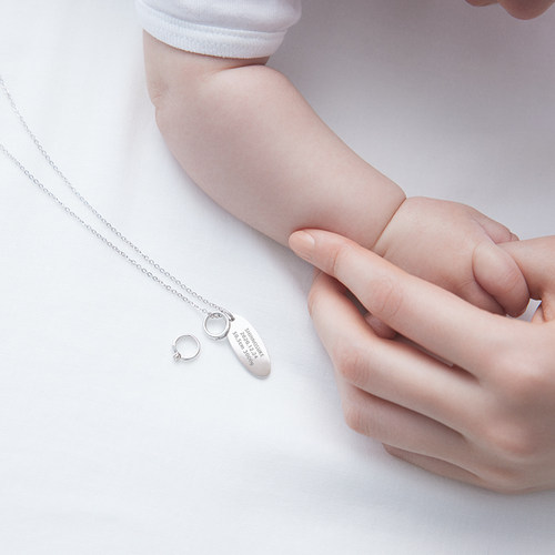 I-PRIMO宝宝戒项链 BABYRING婴儿钻戒纪念银牌刻字 礼物iprimo - 图2