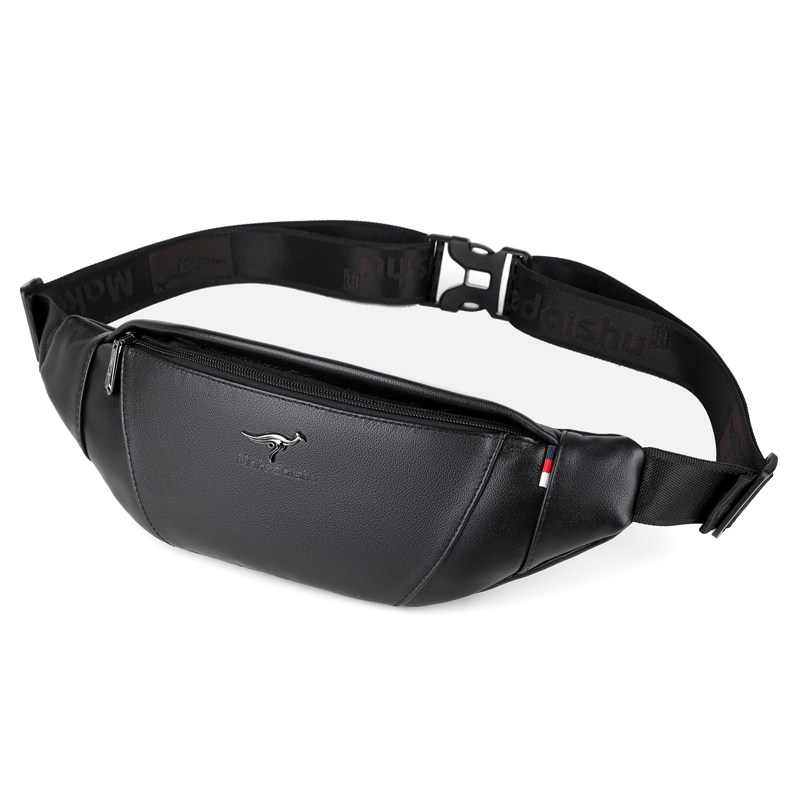 头层牛皮腰包男手机包多功能大容量胸包男士真皮斜挎包运动小包潮,淘宝优惠券,粉丝福利购,淘宝优惠卷