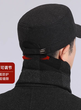 冬天中老年人帽子男爸保暖