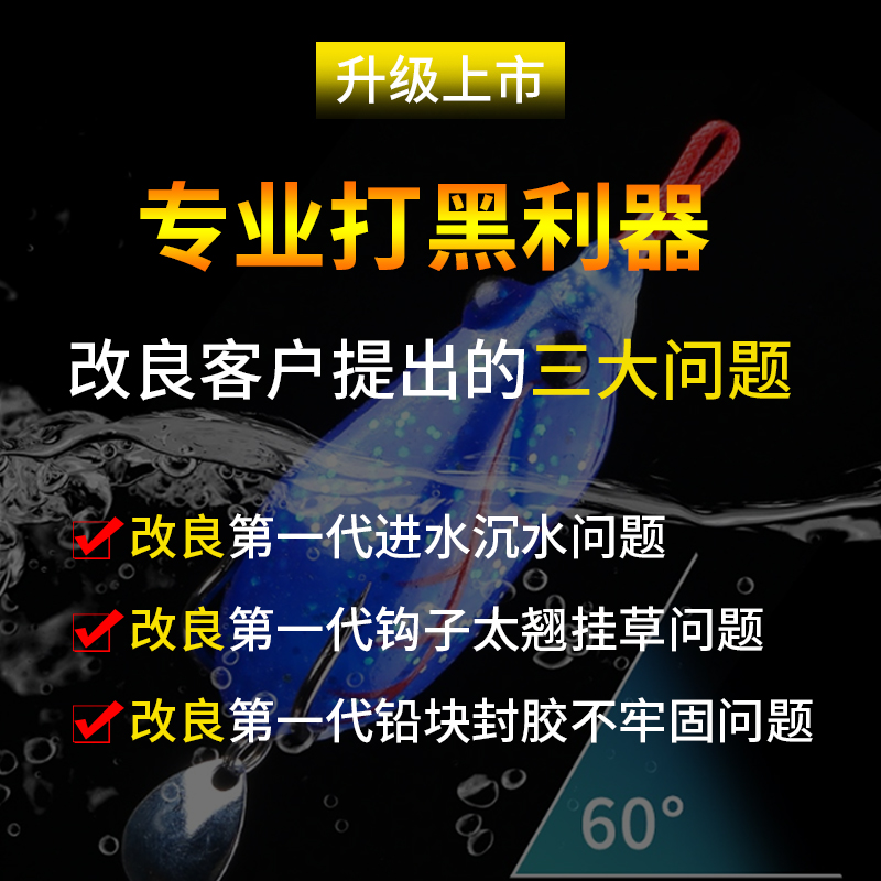 钓鱼路亚鱼饵雷蛙新款改装亮片黑鱼专杀打黑远投仿生假饵配件渔具-图0