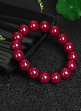 高含量朱砂紫金砂念珠手串佛珠手链阳气震惊安神助眠气场男女款