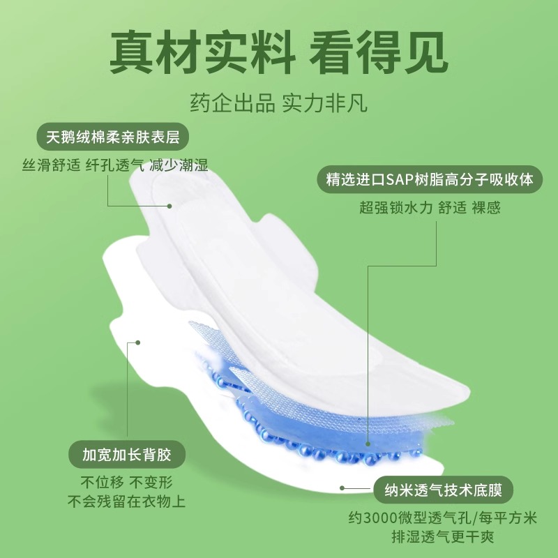 新华随依消毒级极薄卫生巾无菌抗敏感日夜用透气组合官方正品QB