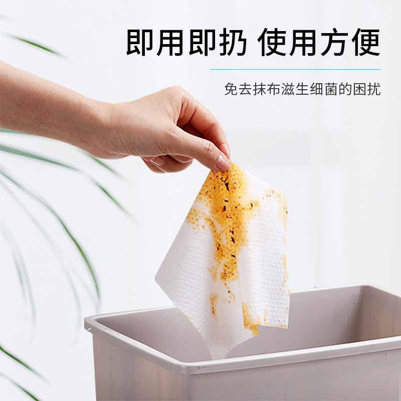 懒人抹布干湿两用一次性洗碗布加厚厨房用纸专用纸家用清洁无纺巾 - 图2