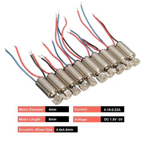 10PCS DC 1.5-V Micro 10x 4x8mm Cell Phone Coreless Vibratio - 图1