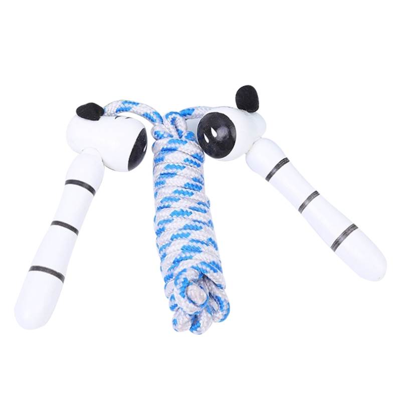 Kids Jump Rope Adjustable Cotton Braided Skipping Rope with - 图1