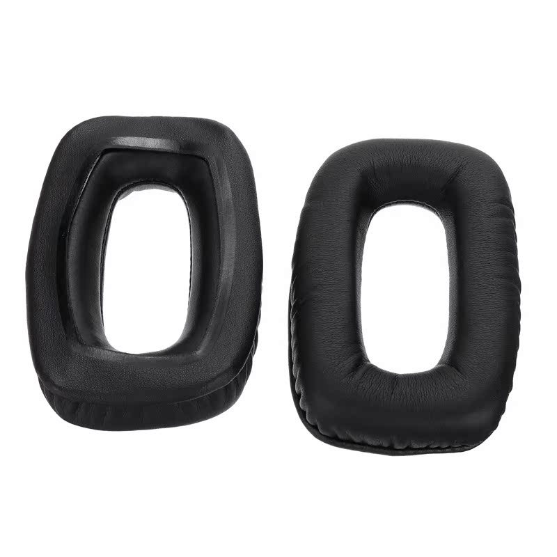 1 Pair Black Replacement Earpads Square Earmuffs Memory Cush - 图0