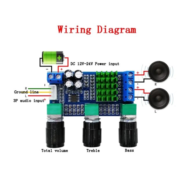 DC 12V To 24V 2X80W XH-M567 Dual Channel Digital Amplifier B-图0