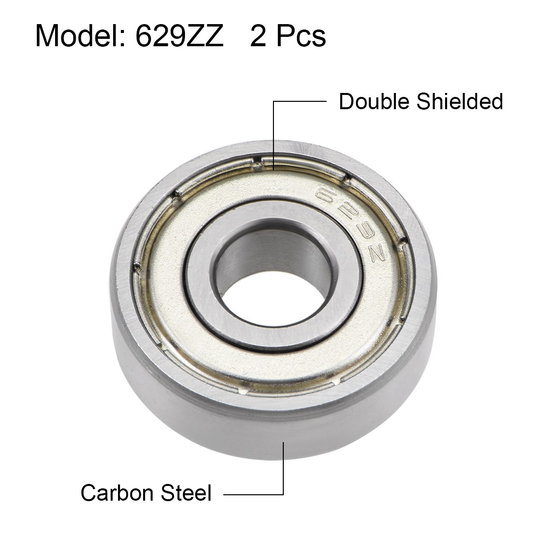 629ZZ Deep Groove Ball Bearings Z2 9x26x8mm Double Shielded - 图0