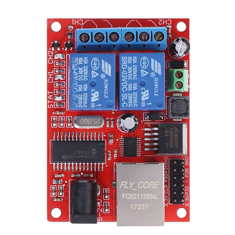 LAN Ethernet 2 Way Relay Board Delay Switch TCP/UDP Controll - 图2