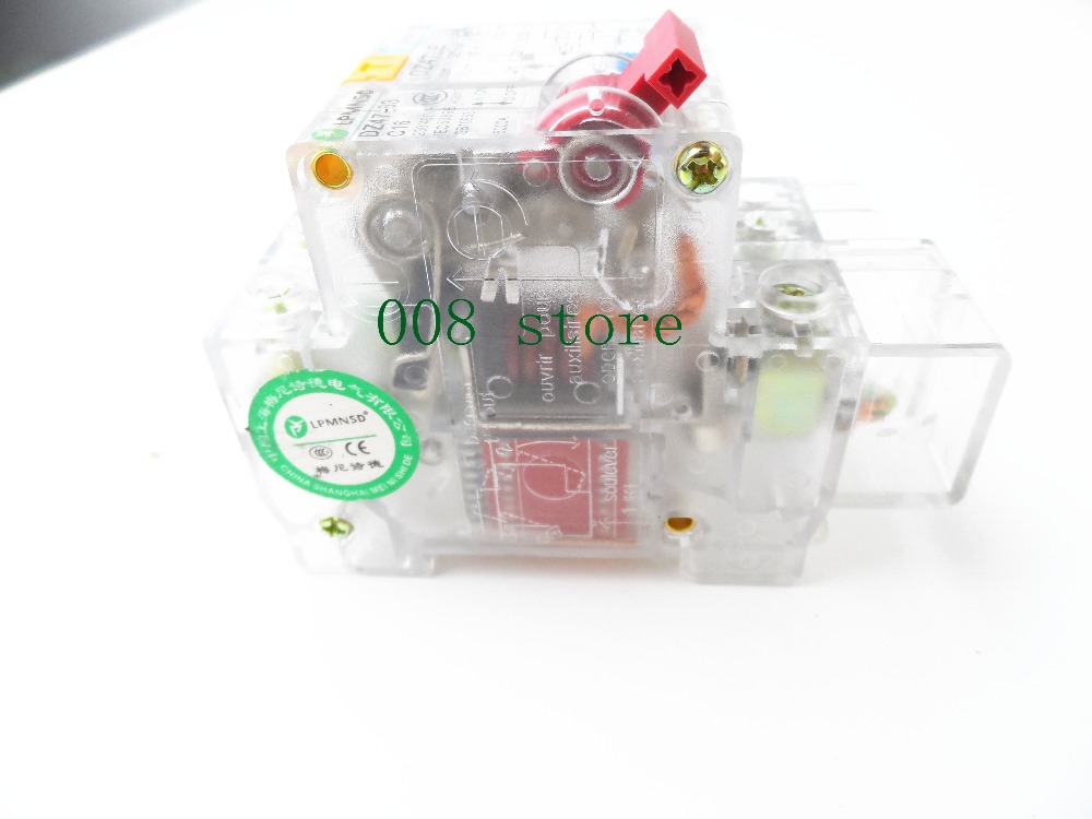 Free shipping DZ47 6A 1P+N Residual current Circuit breaker-图2