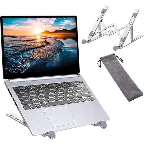 Laptop Stand, Adjustable Portable Aluminum Laptop Riser with-图0