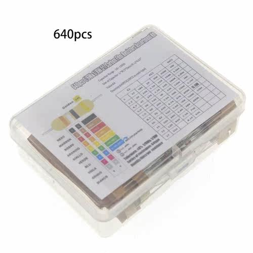 1/6W Carbon Film Resistors 1R~10M Assortment Kit with Plasti - 图1