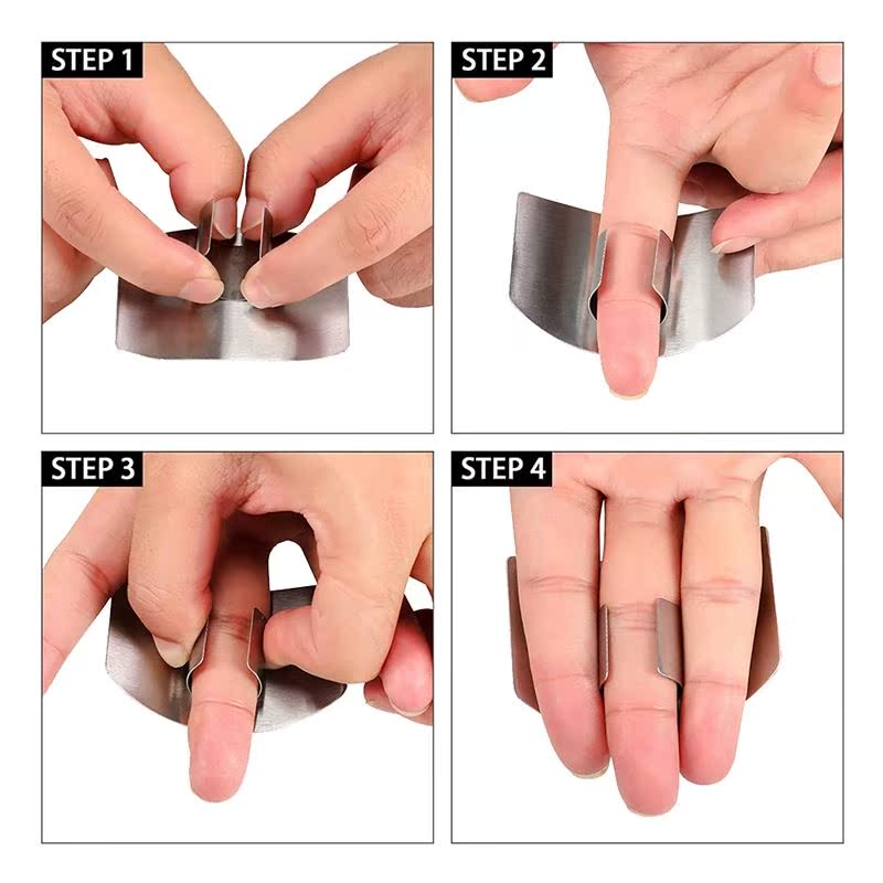 8 Pcs Stainless Steel Finr Guard,Finr Protector Hand Gua