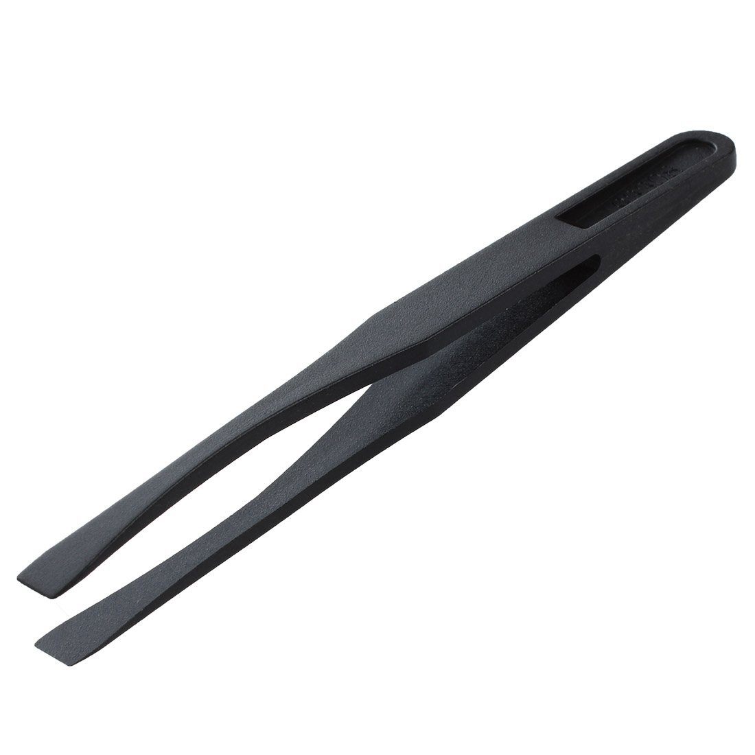 115mm Long Flat Tp Black Plastc Ant-statc Tweezers 3 Pc - 图2