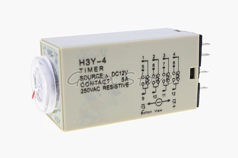 1SET H3Y-4 0-5Sec 12V Time relay power delay controller ST6P-图2