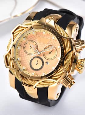 Men Watches Large Dial Rubber Strap Oversized Men's Quar