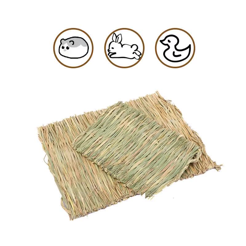 Hand-Woven Pad For Small Pets Rabbit Grass Cushion Hamster P - 图0