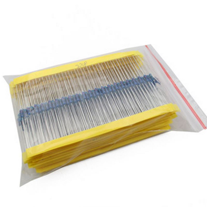 1Pack 00Pcs 10 -1M Ohm 1/4w Resistance 1% Metal Film Resist - 图1