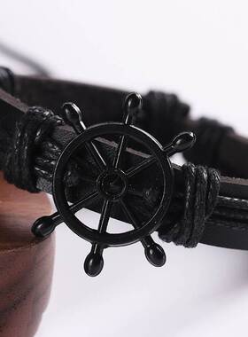 New Vintage Leather Rope Men's Bracelet Woven Cowhid