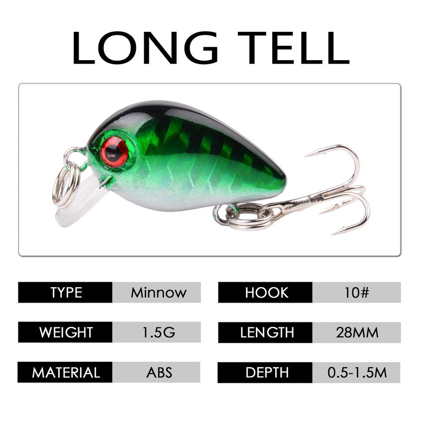 Aorace 30mm 2g Crazy wobbler Mini Topwater Crankbait Artific - 图1