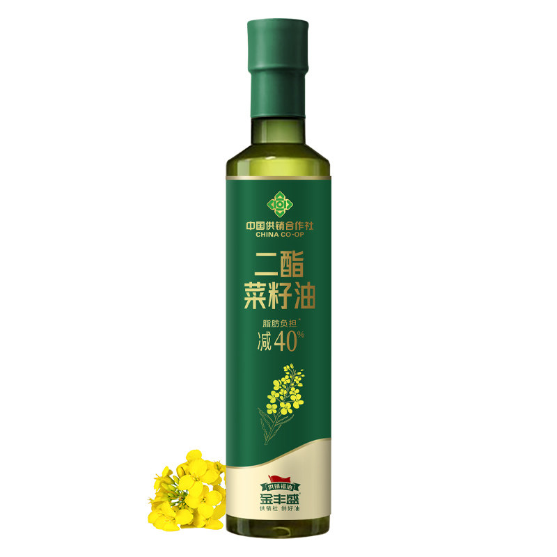 供销金丰盛二酯菜籽油500ml食用油低芥酸甘油二酯40%家用小瓶装,淘宝优惠券,粉丝福利购,淘宝优惠卷