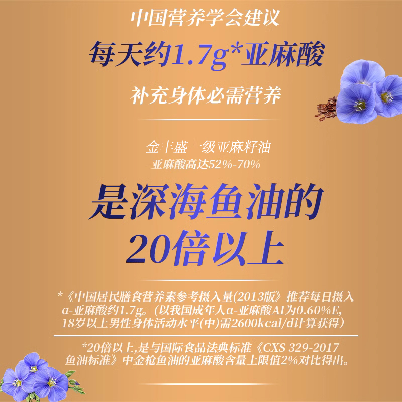 金丰盛一级亚麻籽油618ml纯正亚麻油冷榨a亚麻酸月子油官方旗舰店 - 图2