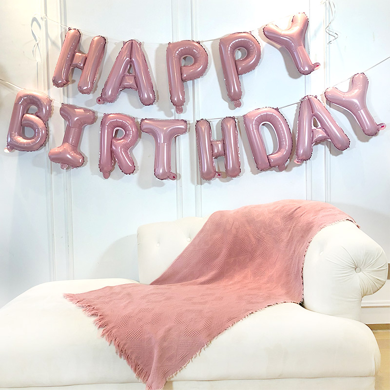 happy birthday气球生日字母连体铝膜气球生日派对装饰英文气球 - 图3