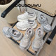Doudouwu thick-soled dad shoes for women, mesh breathable women's shoes