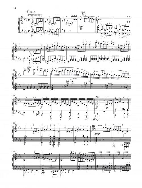 贝多芬第五钢琴奏鸣曲 C小调 Op10 No1独奏带指法亨乐原版乐谱书 Beethoven Piano Sonata no5 c minor HN1128旧版HN47-图2