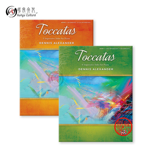 丹尼斯亚历山大 托卡塔 钢琴独奏 全套共一至二册 Alfred原版乐谱书 Dennis Alexander Toccatas Book 1-2 00-47845/00-47846 - 图1