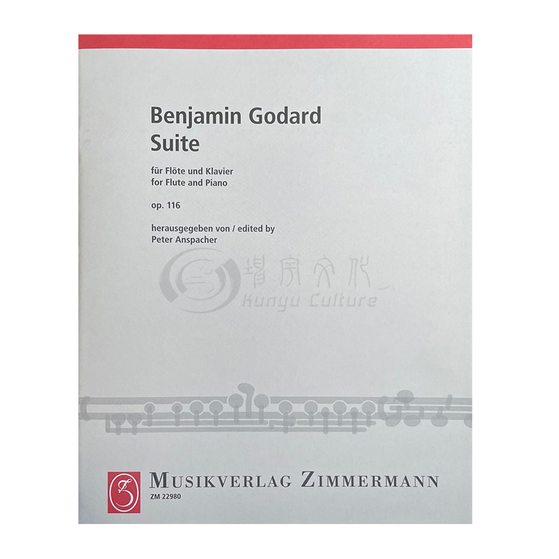 戈达尔 组曲 op116 长笛和钢琴 德国朔特原版进口乐谱书 Benjamin Godard Suite for Flute and Piano ZM22980 - 图3