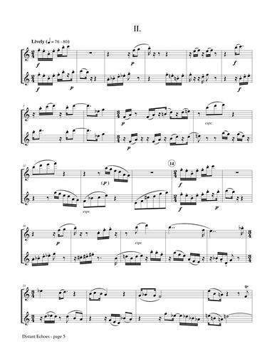 勒布 遥远的回声 两支短笛 总分谱 Alry原版乐谱书  David Loeb Distant Echoes for 2 Piccolos P 29 - 图1