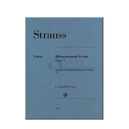 施特劳斯 小夜曲 降E大调 op7 管乐合奏 总分谱 亨乐原版乐谱书 STRAUSS Serenade for Wind Instruments HN1261 - 图2