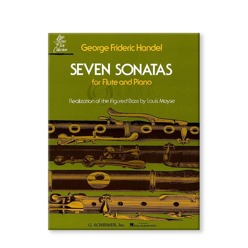 亨德尔 7首长笛奏鸣曲 附钢伴 希尔默原版进口乐谱书 Handel 7 Sonatas for Flute and Piano HL50334450 - 图3