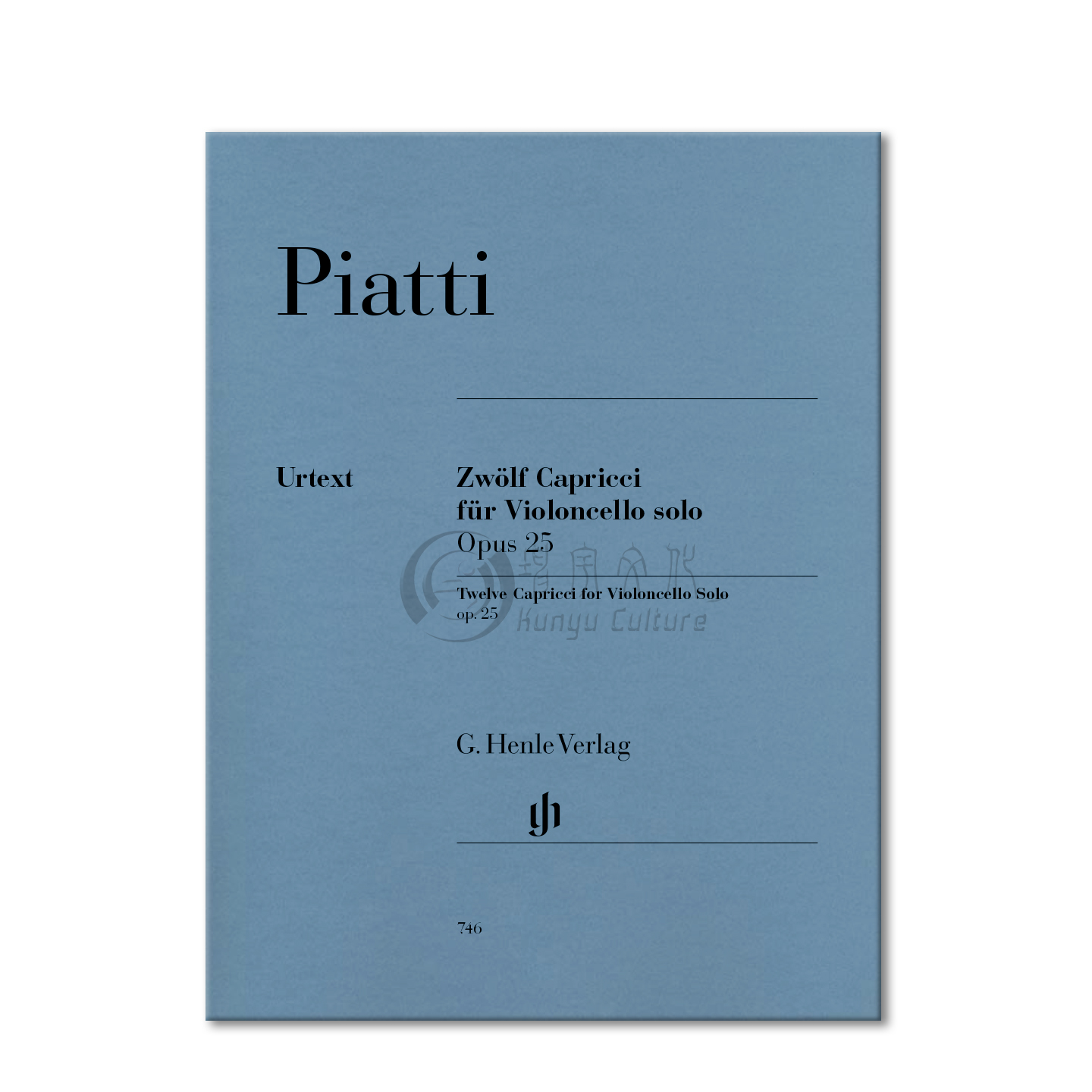 【促销】皮亚蒂大提琴随想曲十二首 op25 带指法 德国亨乐HENLE原版进口乐谱书 Piatti 12 Capricci Violoncello solo HN746 - 图3