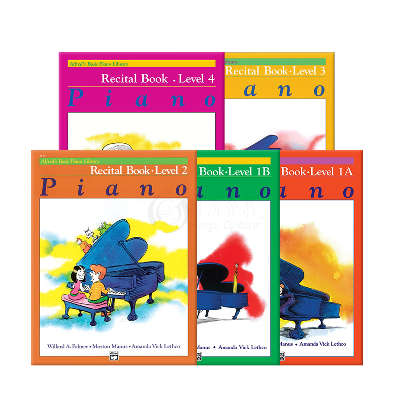 快乐钢琴基础教程 独奏会 钢琴谱 全套1A级至4级 Alfred原版乐谱书 Alfreds Basic Piano Library Recital Book - 图2