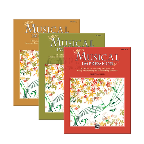 音乐印象 钢琴家的独奏曲 全套共一至三卷 Alfred原版乐谱书 Musical impression piano solo - 图2