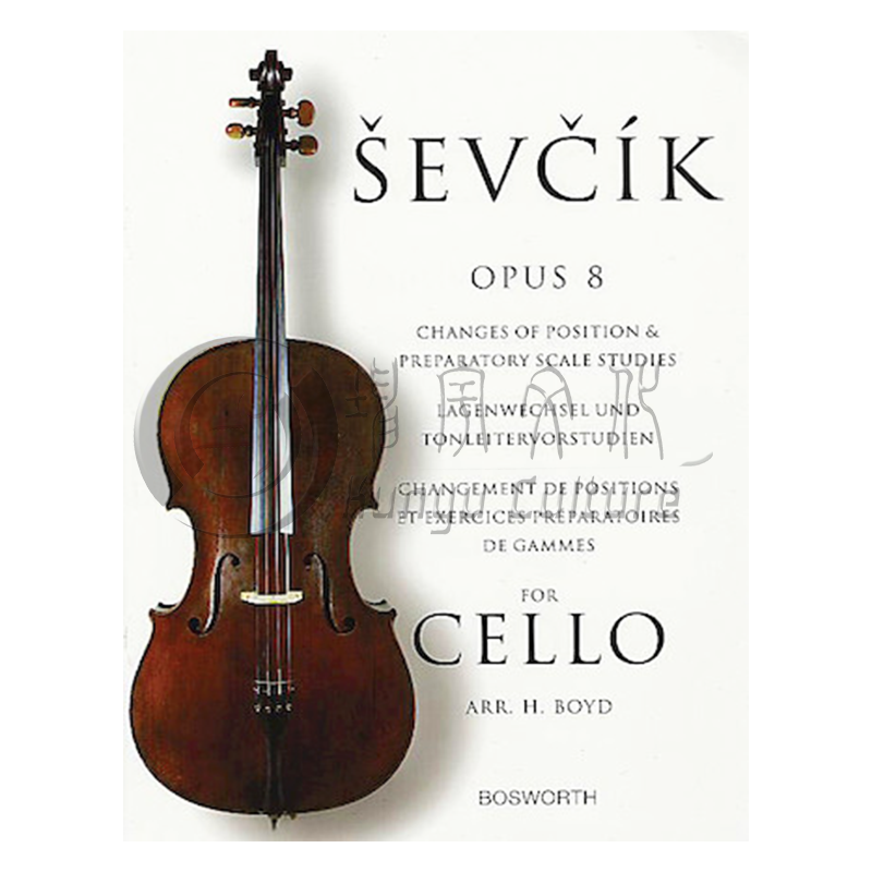 舍夫契克大提琴技巧教材 op8 把位变换 预备音阶练习 原版乐谱书 Sevcik for Cello Changes of Position HL14029770 - 图0