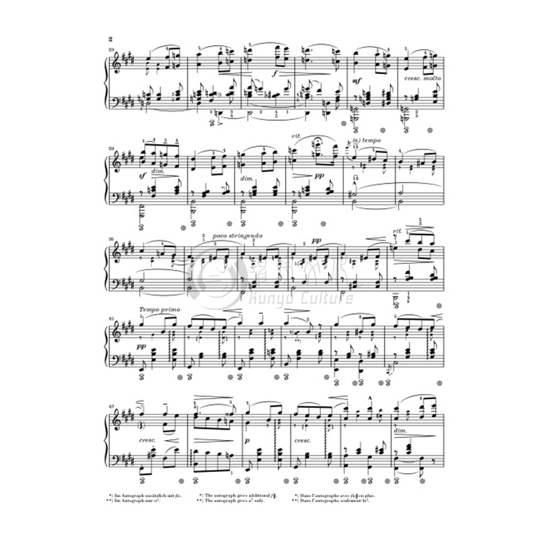 埃尔加 爱的致意op12 钢琴独奏带指法 德国亨乐原版乐谱书 Elgar Salut damour for Piano HN1190 - 图2