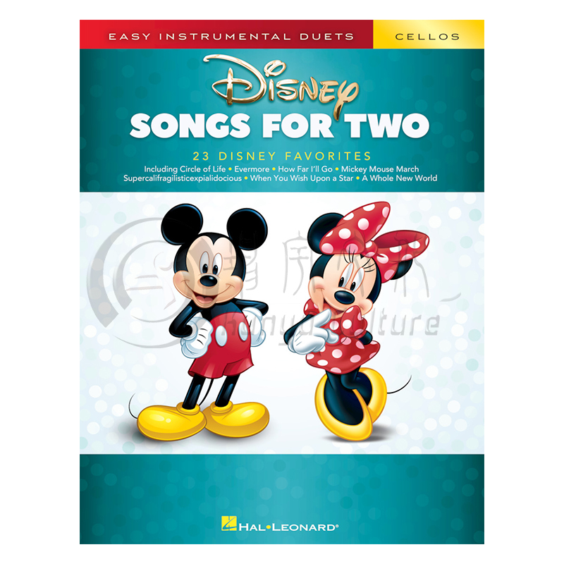 迪士尼二重奏 23首热门歌曲 两把大提琴 海伦德乐谱书 various Disney 23 Disney Favourites for 2 Cellos HL00284649 - 图3